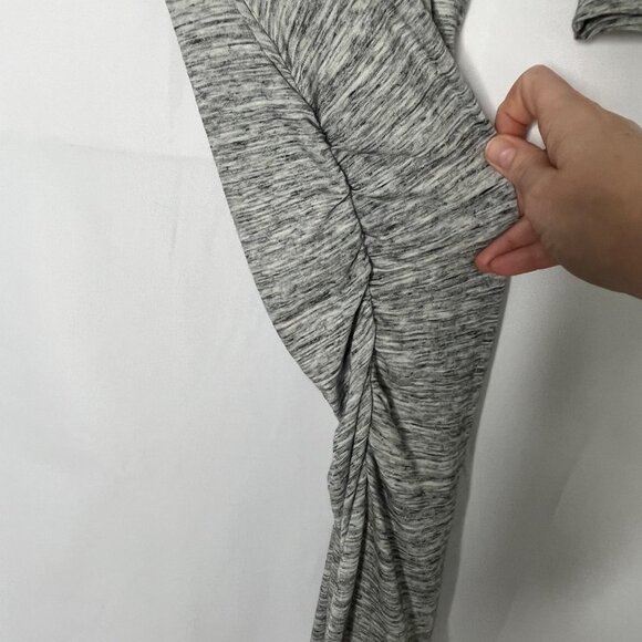 James Perse Gray Melange Short Casual Boat Neck Dress Skinny Heathered Size 0 - Picture 8 of 11